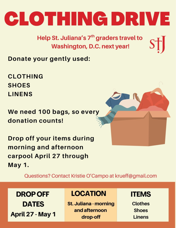 Clothing Drive 4/27-5/1 Featured Photo