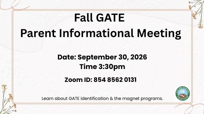 GATE Information Meeting