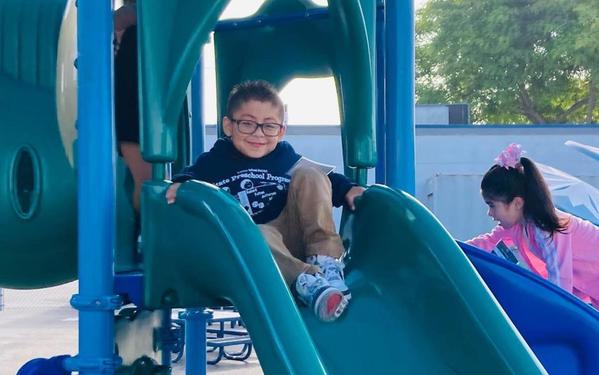 students in playground