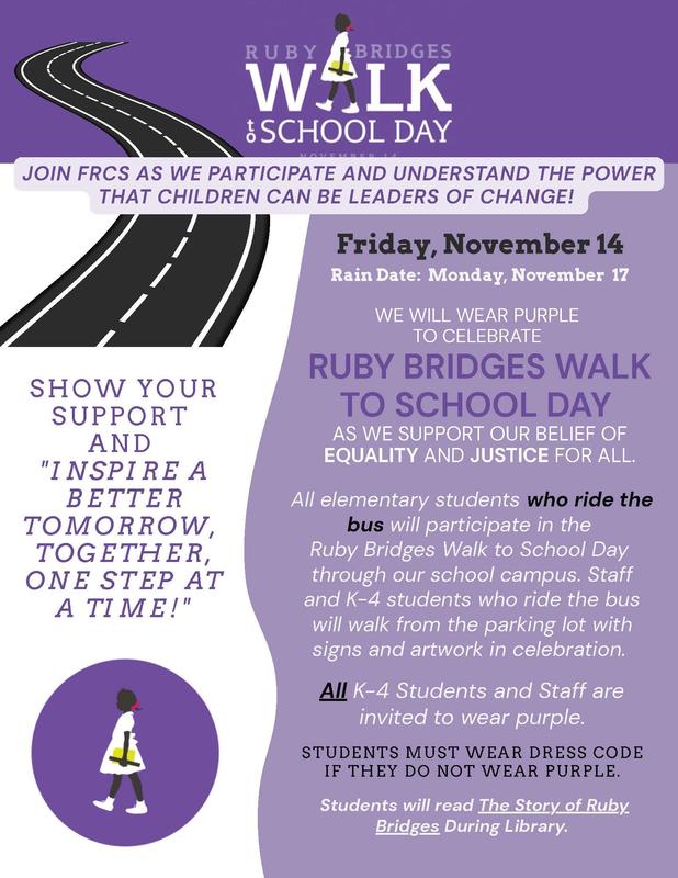 FRCS Elementary Honors Ruby Bridges Walk to School Day on 11/14 Featured Photo