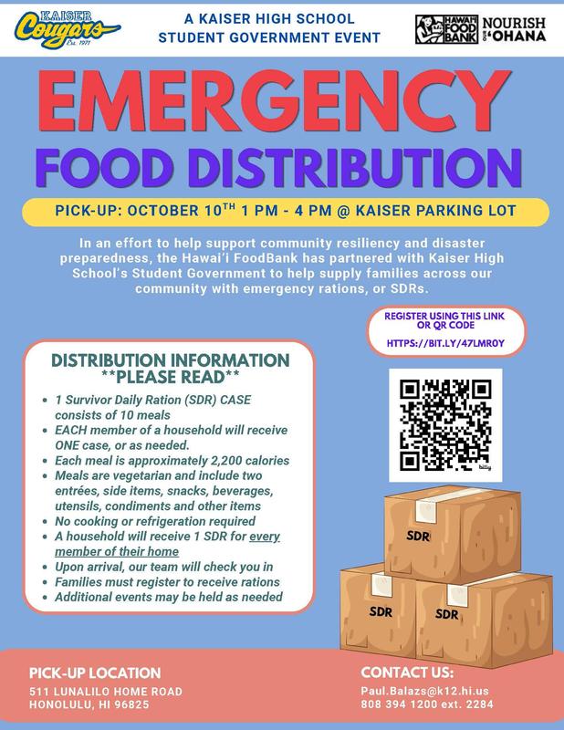Food distribution flyer