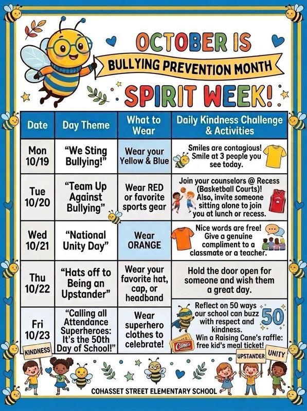 Spirit Week Calendar