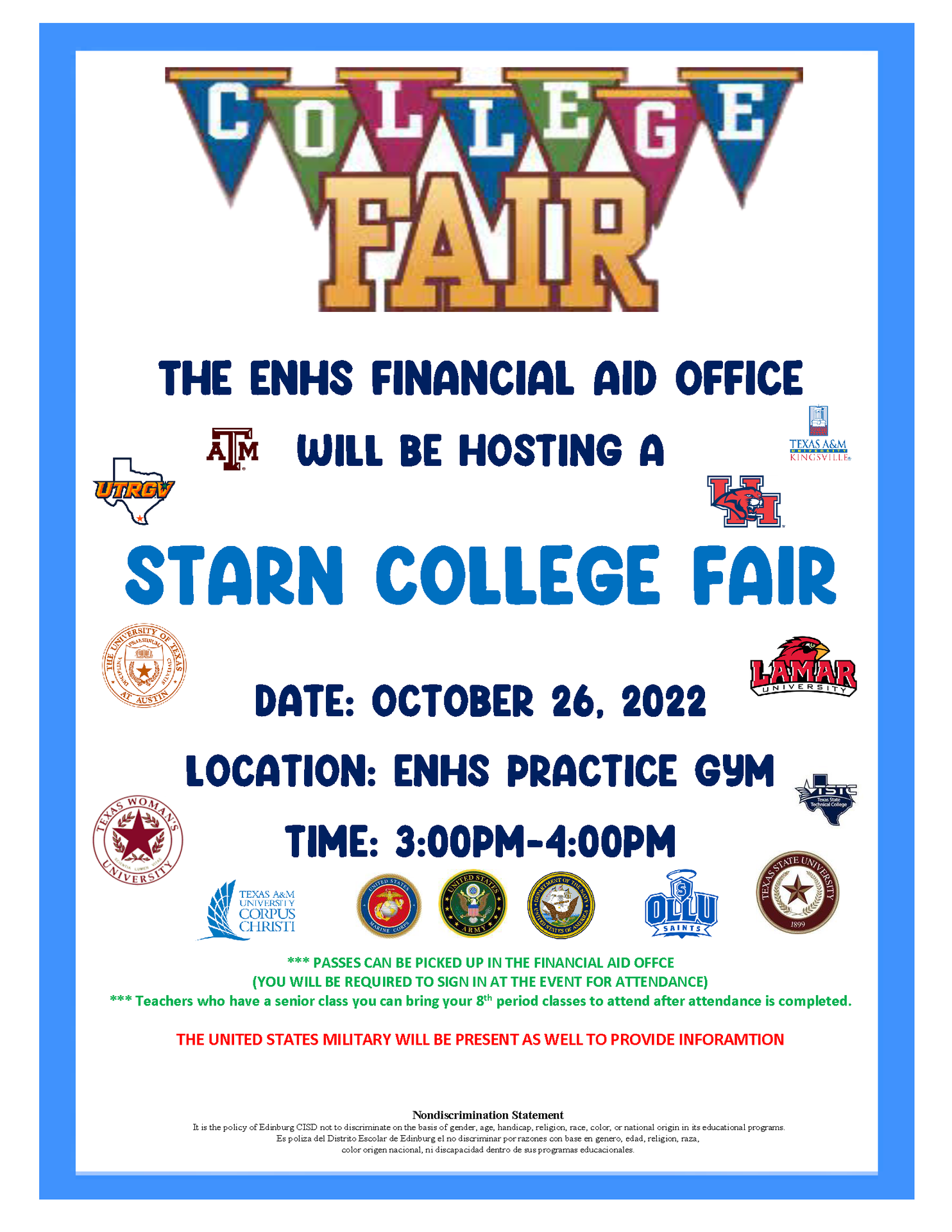 Events Financial Aid Office Edinburg North High School