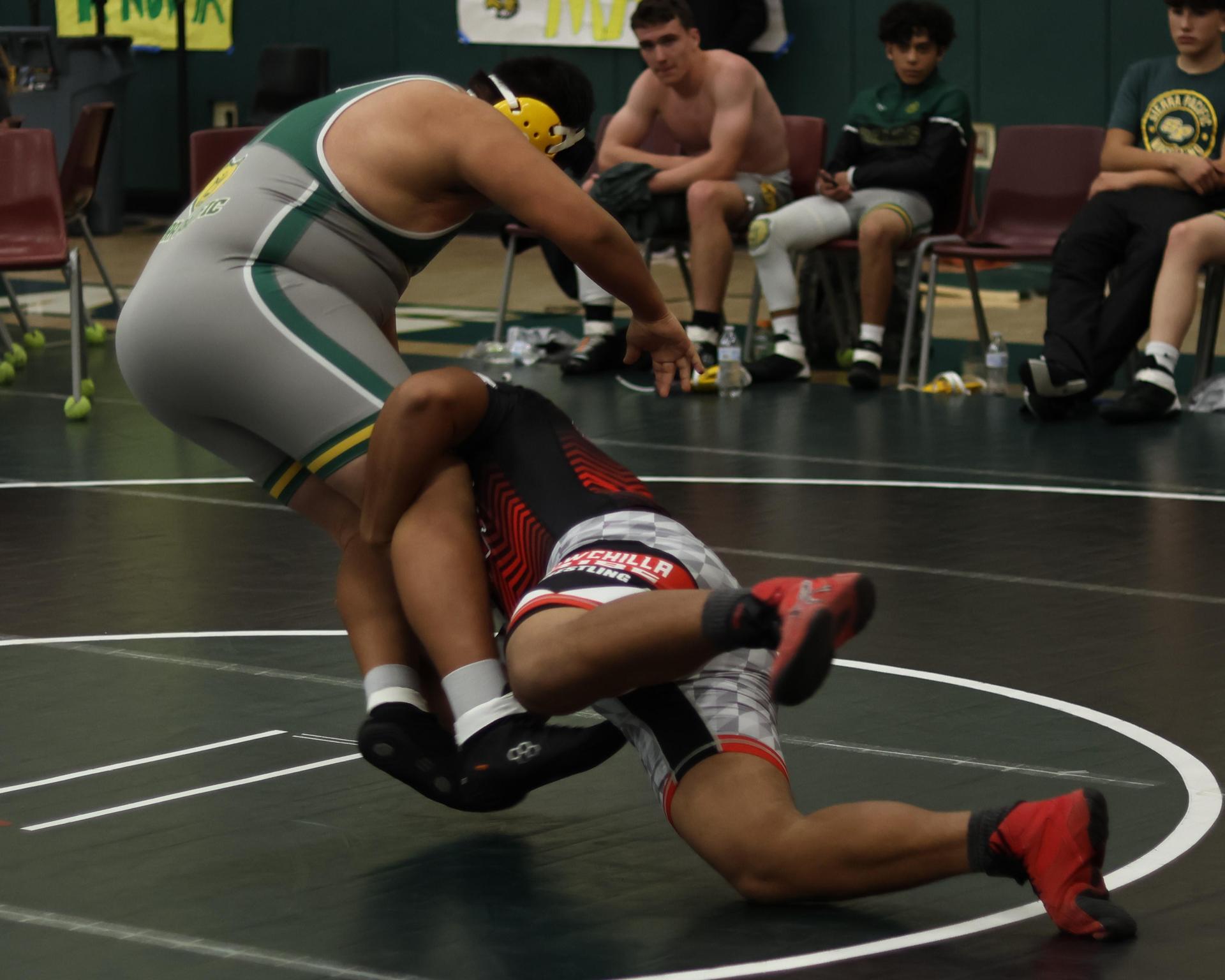boys wrestling at liberty duals