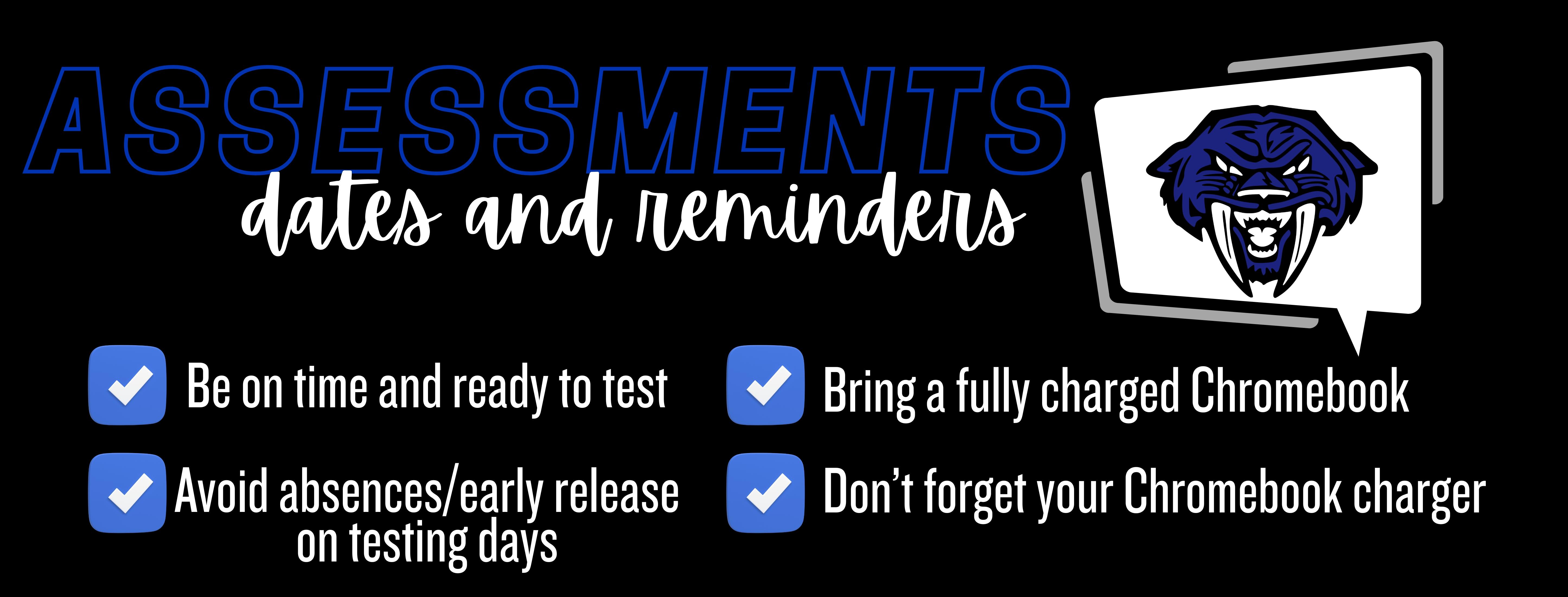 campus testing dates and reminders