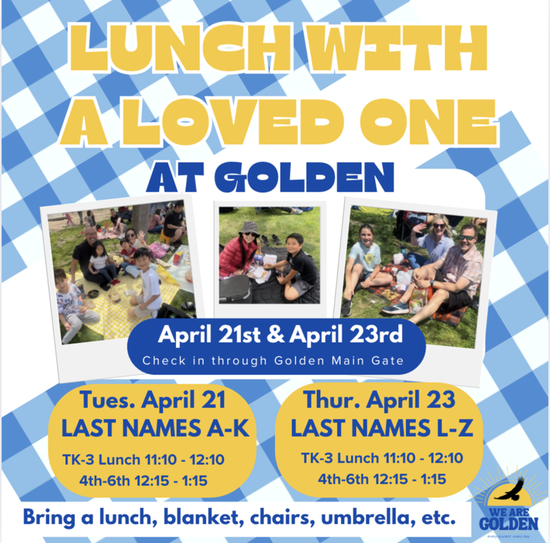 Lunch with a Loved One: April 21 & April 23, 2026