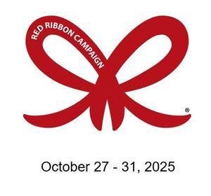 red ribbon tied in a bow