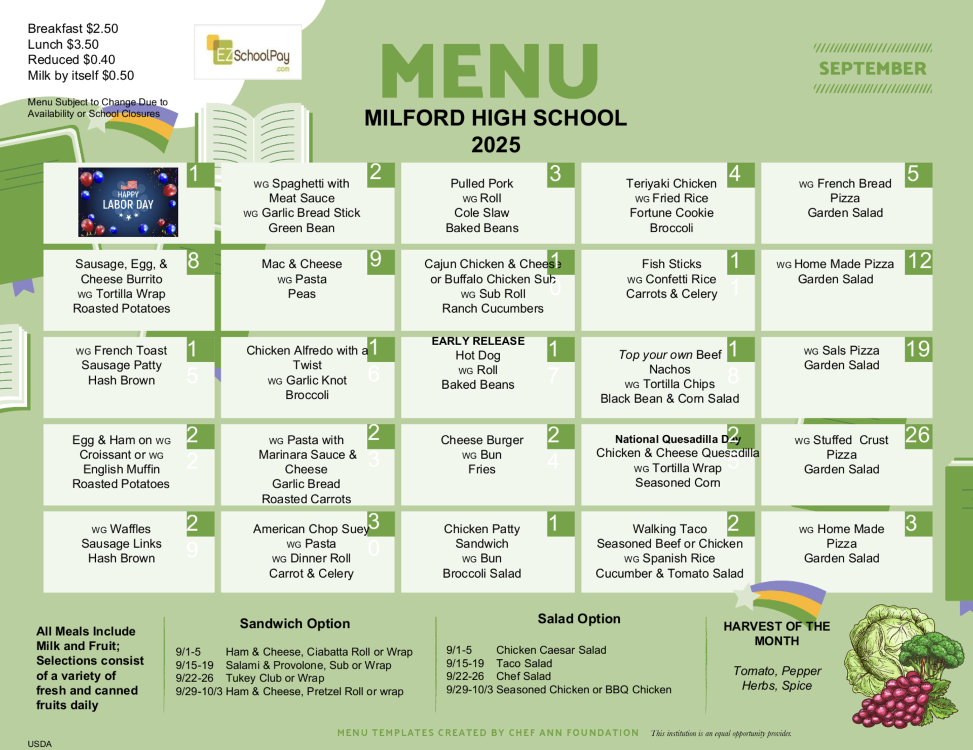 Lunch Menu