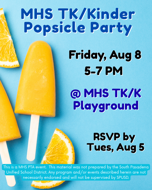 MHS TK / K Playdate - Fri. Aug. 8