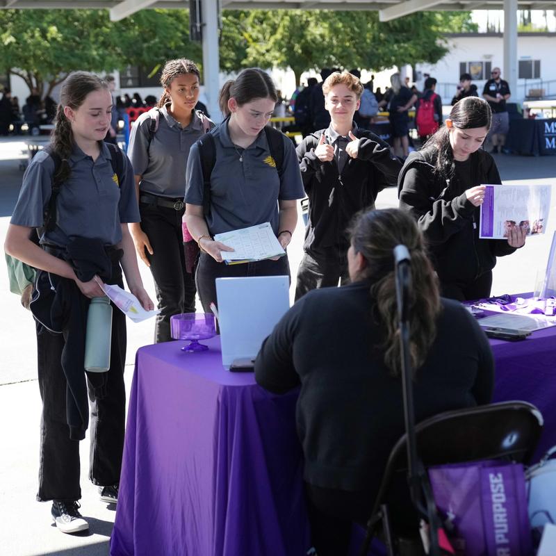 Students during College Fair at SJLA