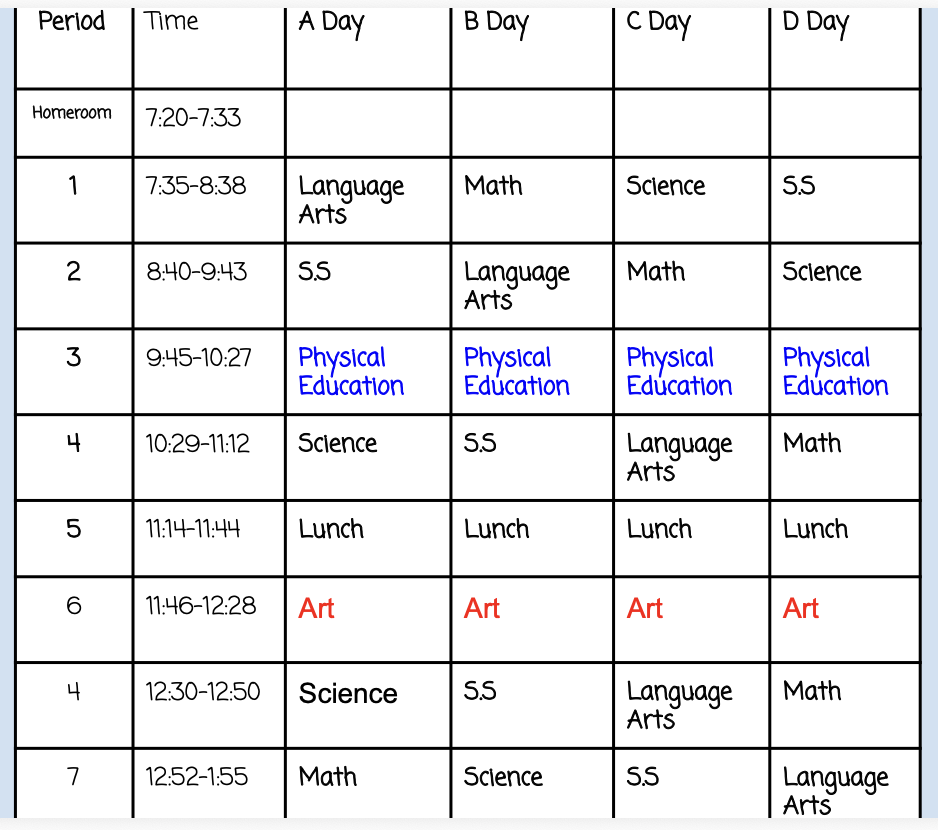 Schedule