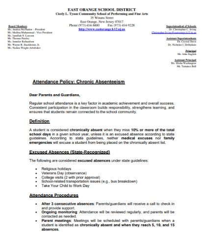 attendance policy