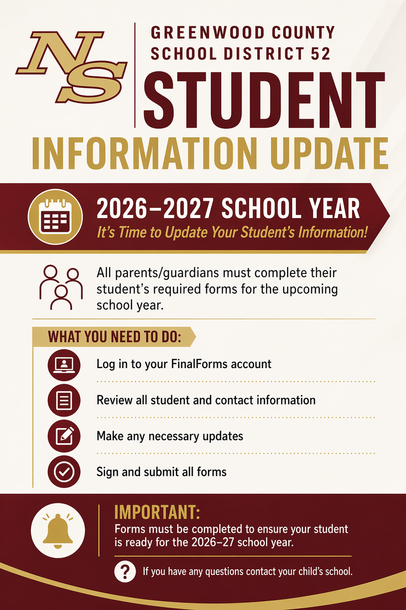 Student Information Flyer