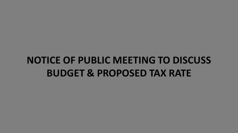 Public Meeting Notice