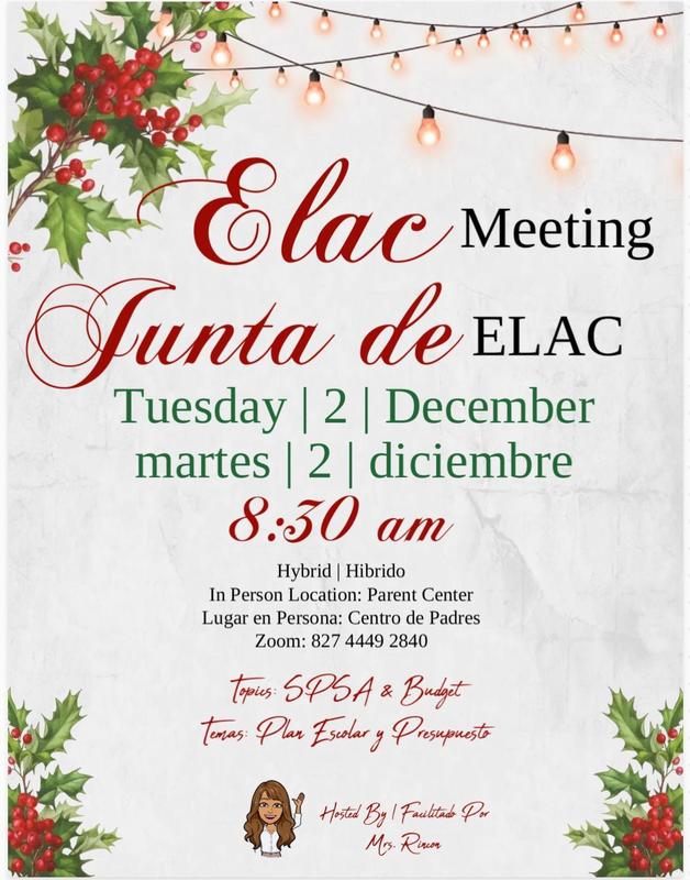 ELAC parent meeting