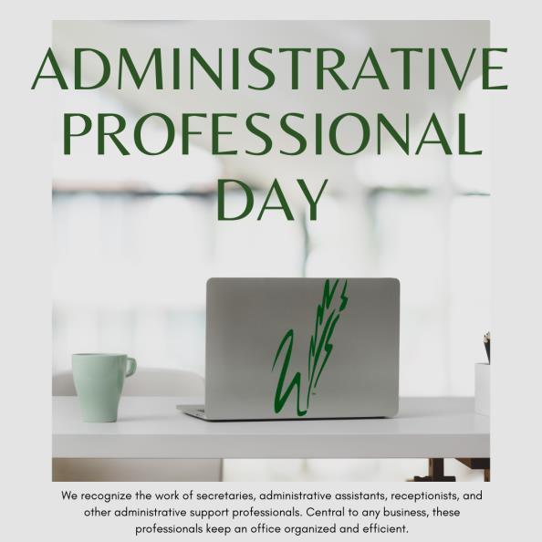 graphic reads administrative professional day
