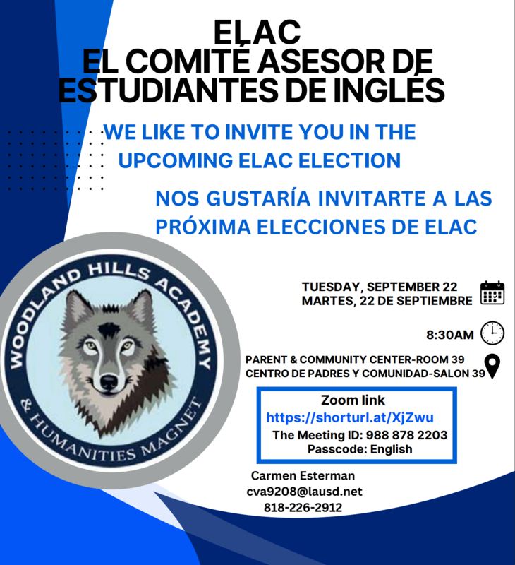 ELAC Parent Elections - Monday, September 22 - 8:30 AM Featured Photo