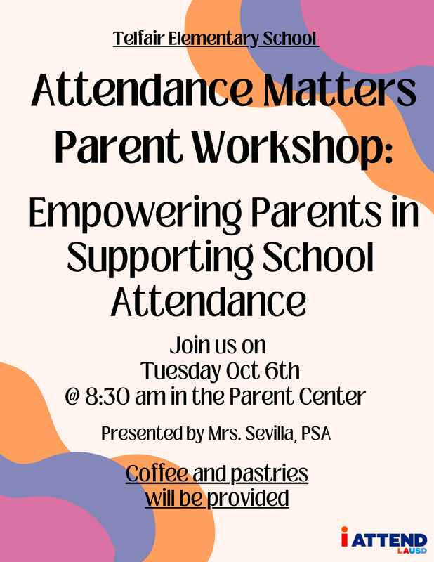 Attendance Matters Parent Workshop flyer