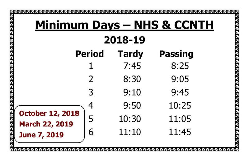 Minimum Day Bell Schedule