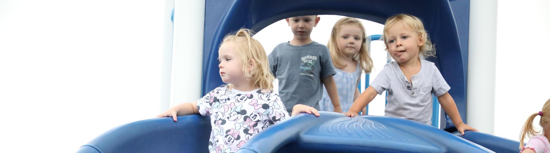 elementary students on playground