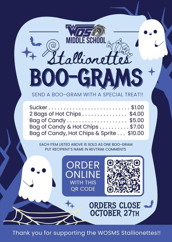 WOSMS Stallionettes Boo-Gram Treat Informational Flyer