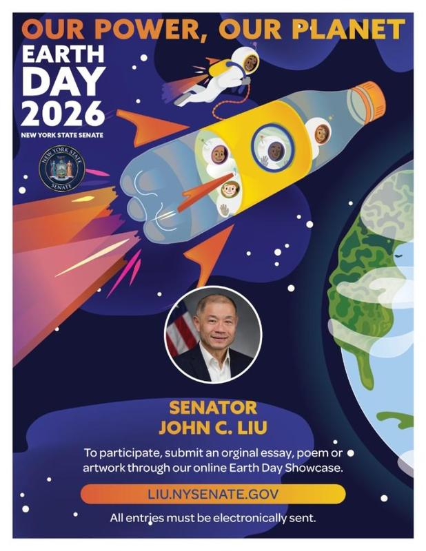 Earth day flyer with information on how to submit work