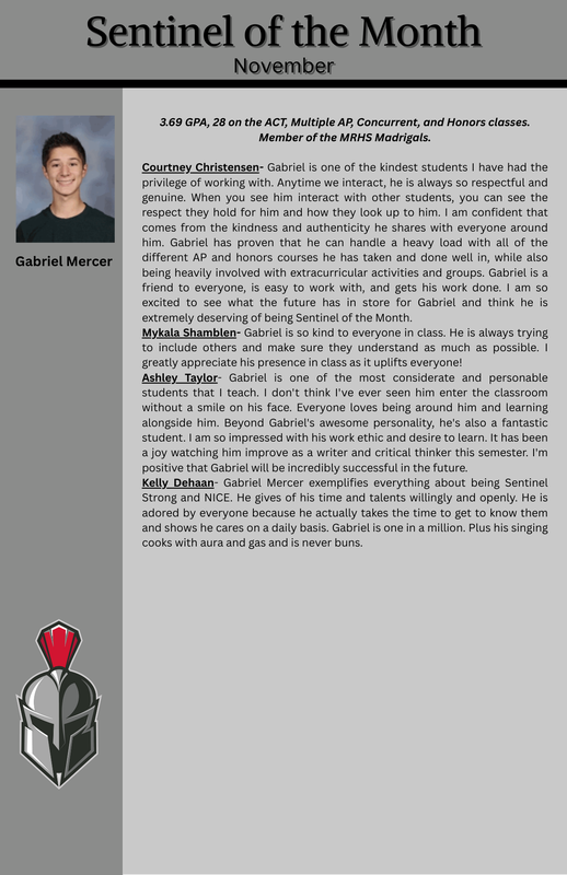 November Sentinels of the Month