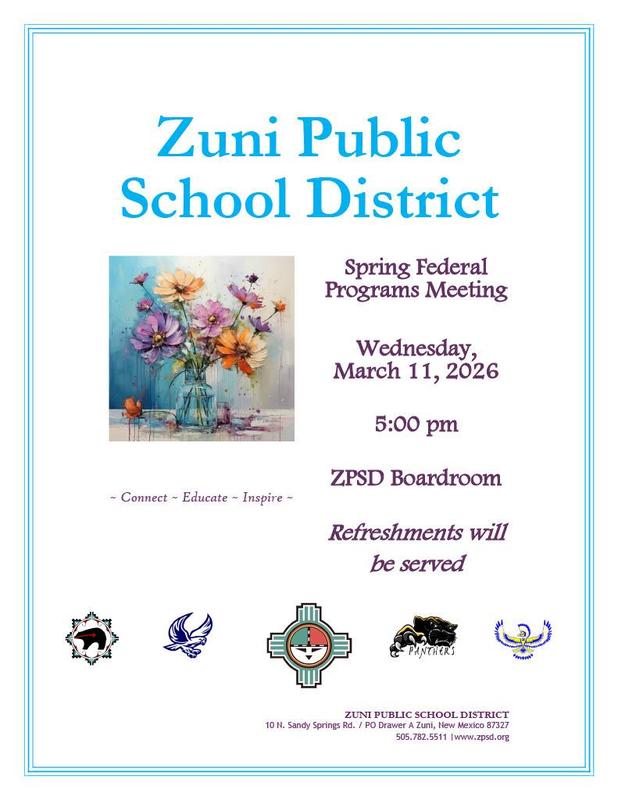 Zuni Public School District Spring Federal Programs Meeting