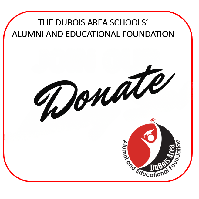 DuBois Area Schools' Alumni and Educational Foundation Logo and Donate Graphic