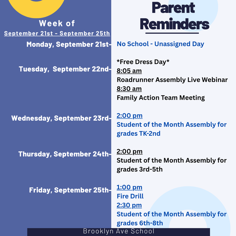 Parent Reminders