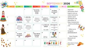 September Calendar English
