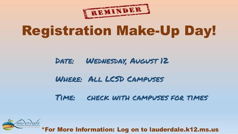 Registration Make-Up Day Graphic