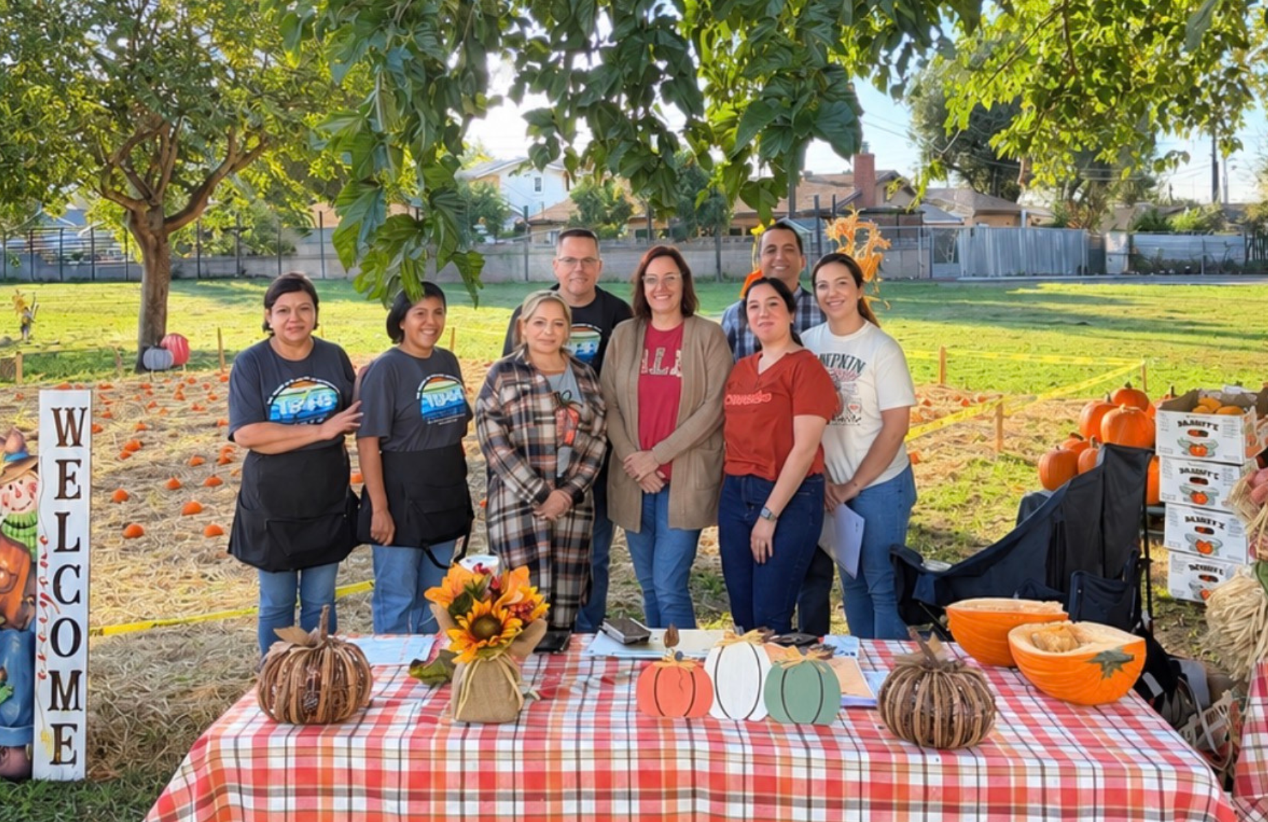 Photos from the pumpkin patch at Alcott- Food Nutrition Services Team