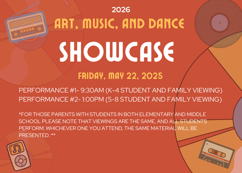Save the Date for the Art, Music, and Dance Showcase on Friday 5/22! Featured Photo