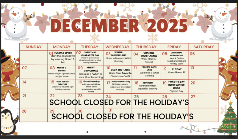 Holiday Spirit Dress Up Day