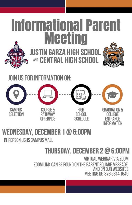 Informational Parent meeting for JGHS and CHS