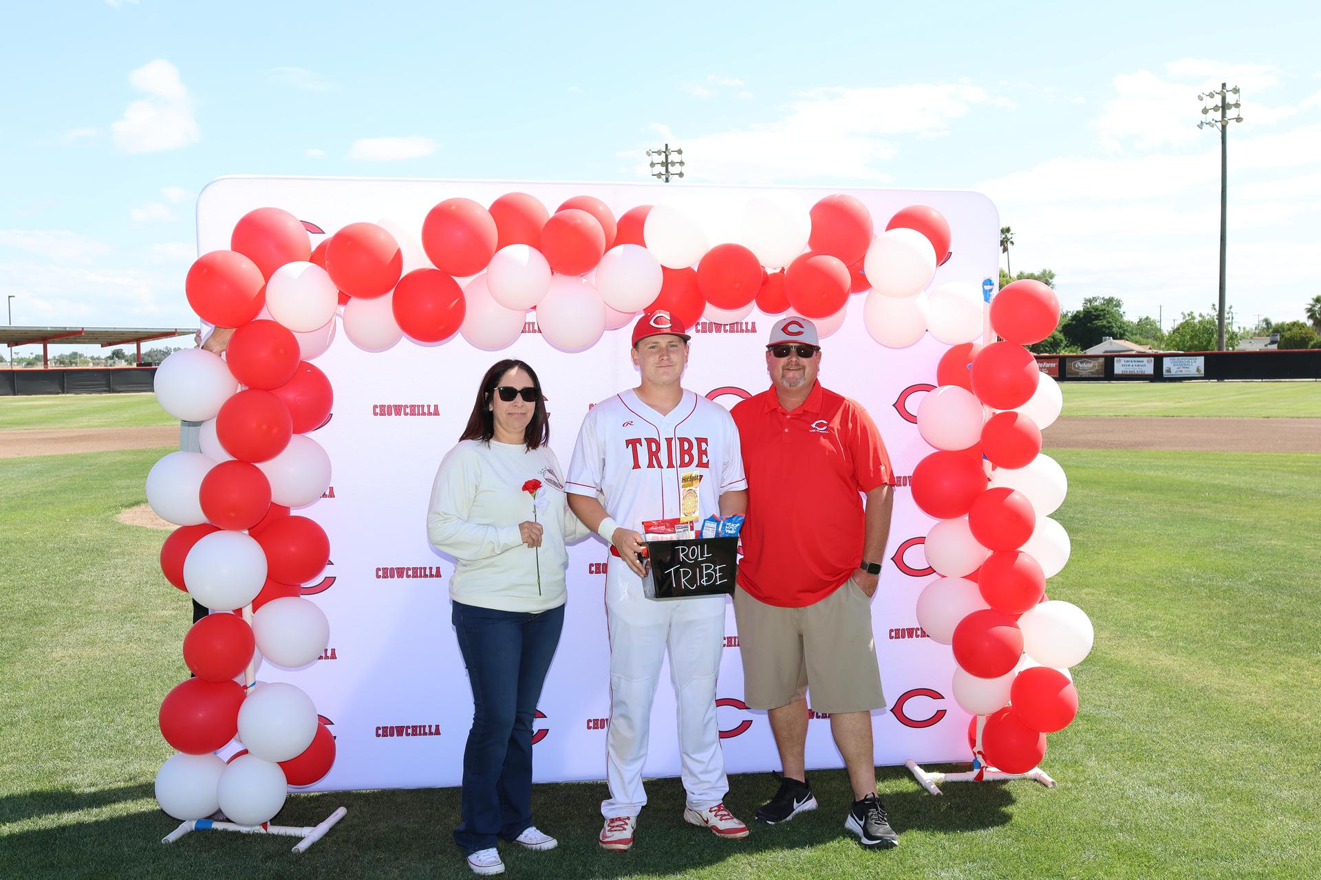 senior baseball players and their escorts