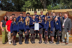 Memorial FFA chapter receiving national chapter award