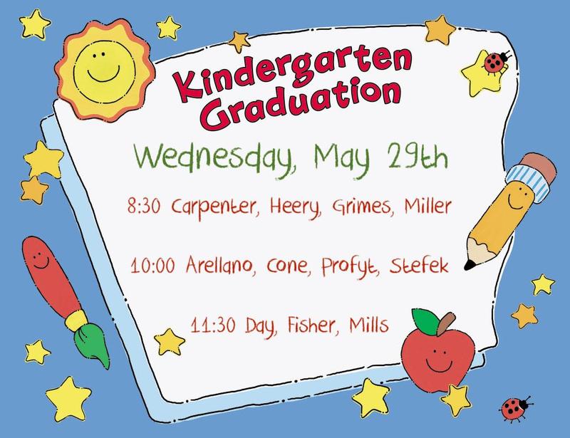 kinder graduation times