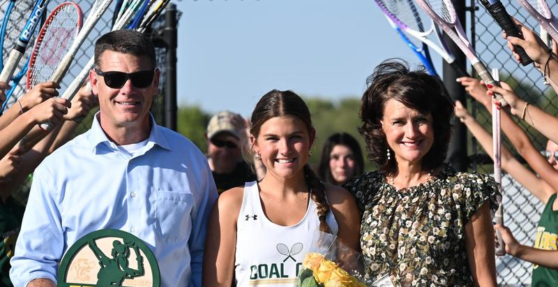 Tennis players honored on Senior Night