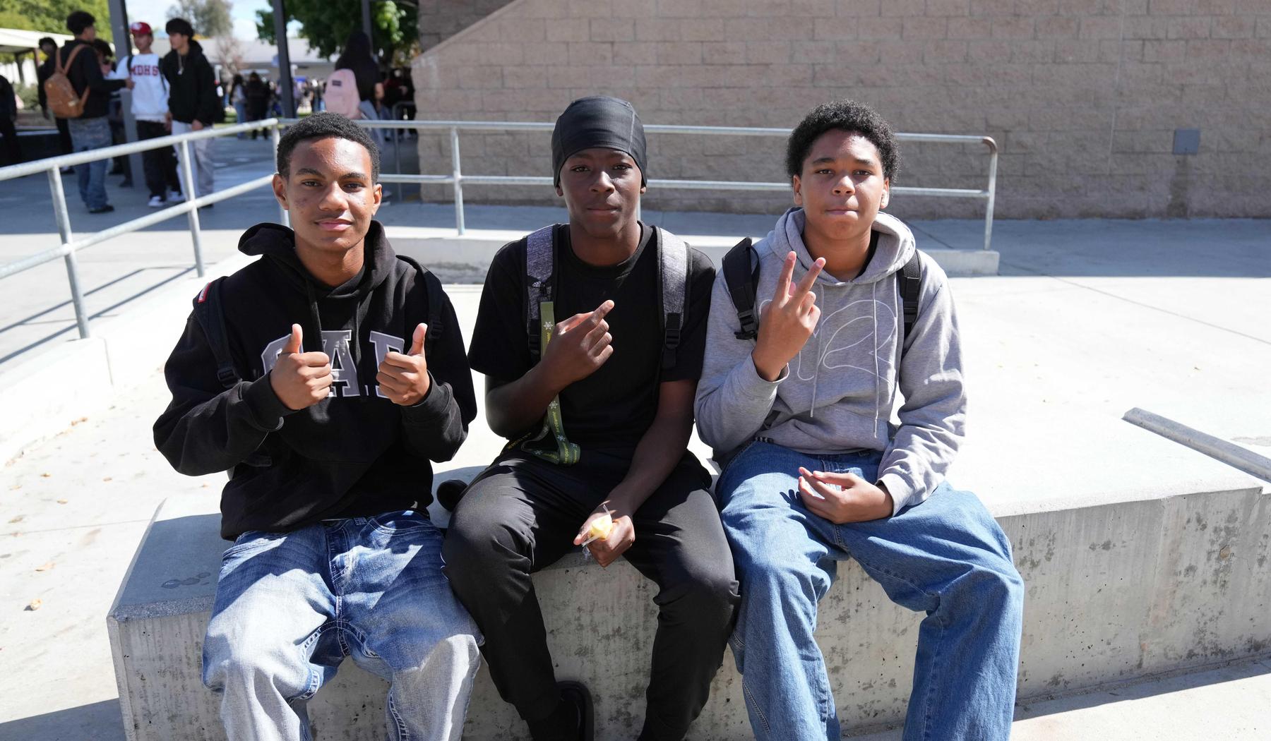 three high school boys
