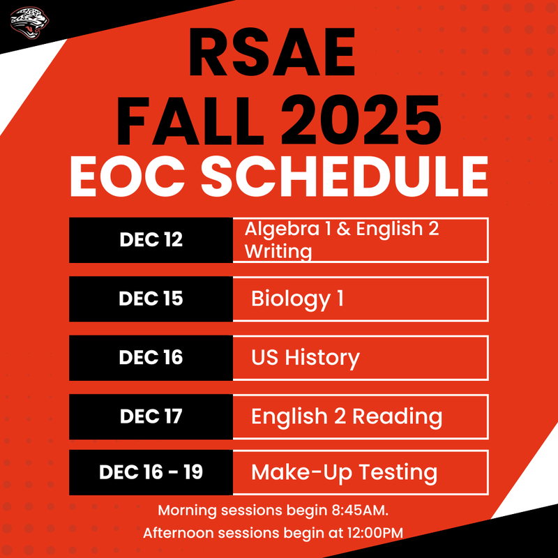 Fall EOC Schedule