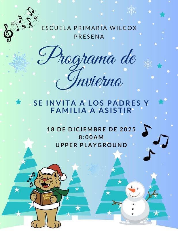 Winter Program Flyer Spanish