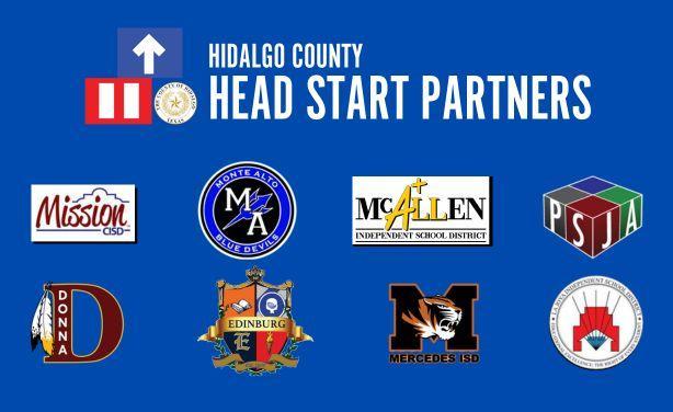 Head Start ISD Partner Logos on blue background