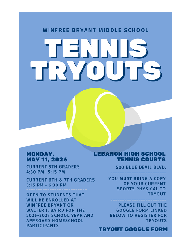 tennis tryouts may 11