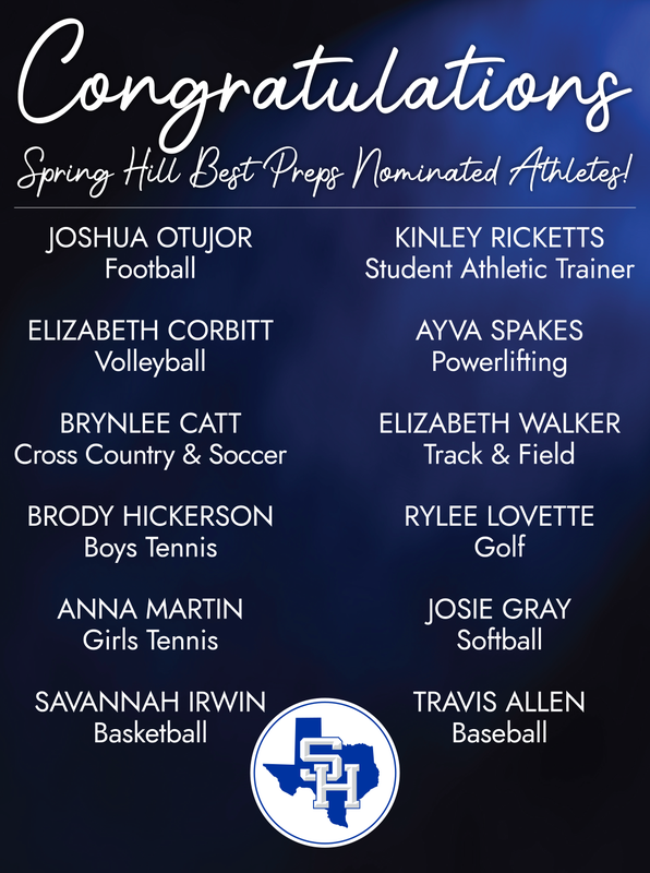 Spring Hill’s Best Preps Nominated Athletes