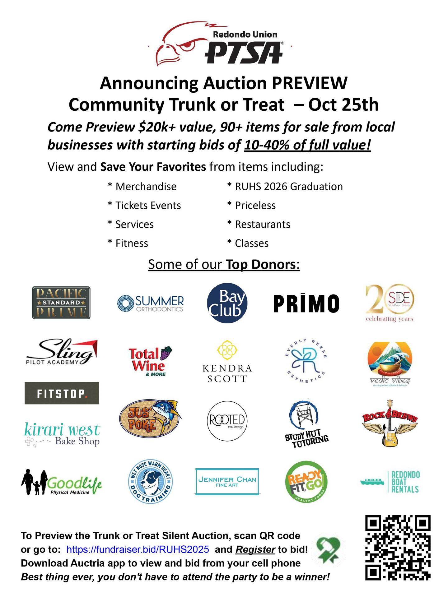Trunk or Treat Silent Auction