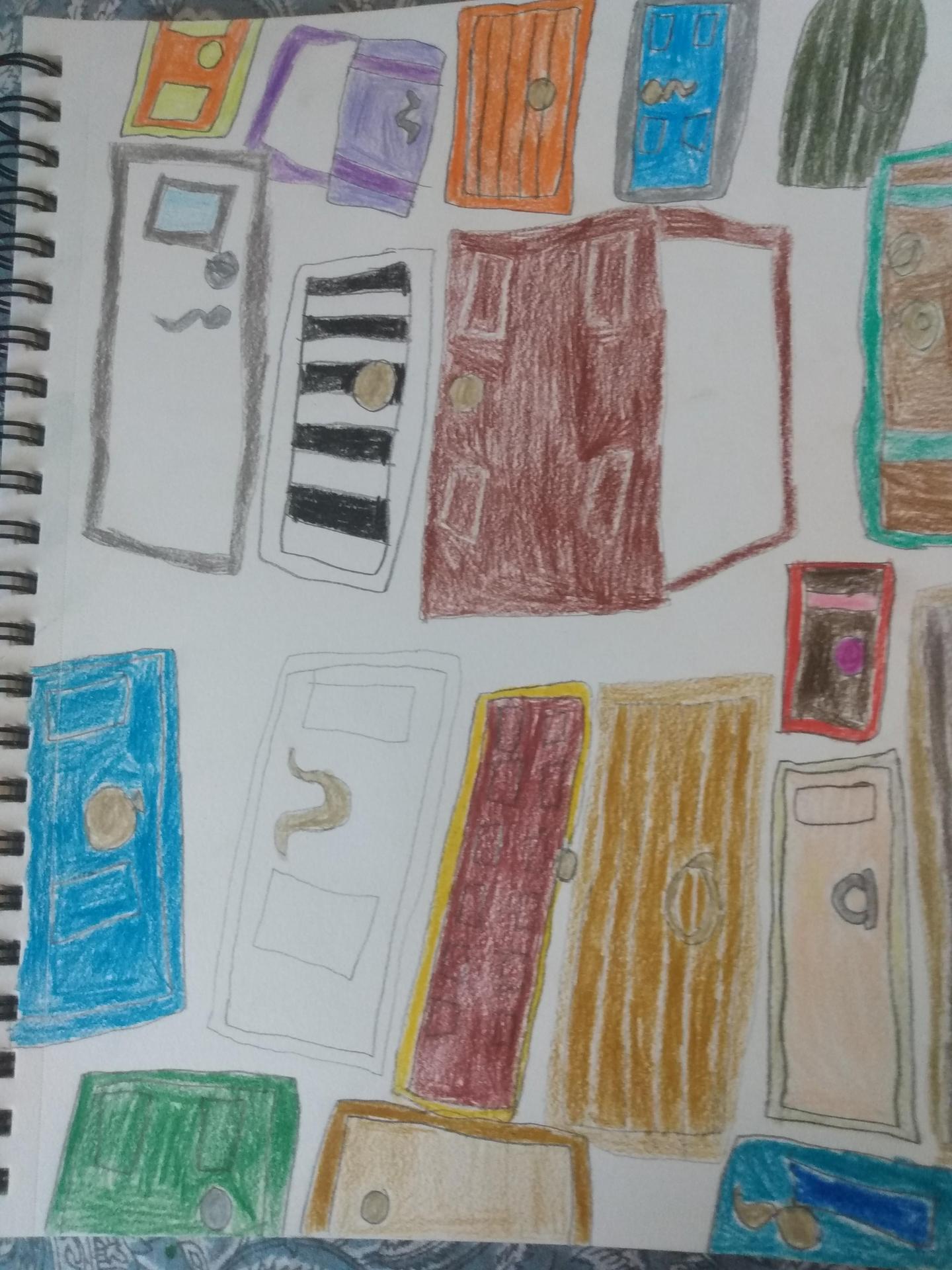 colorful doors