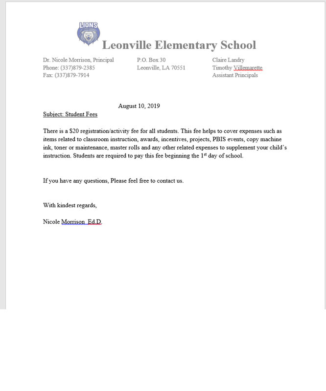 $20 supply/activity fee