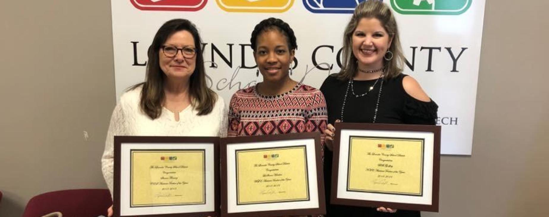 teachers with an award